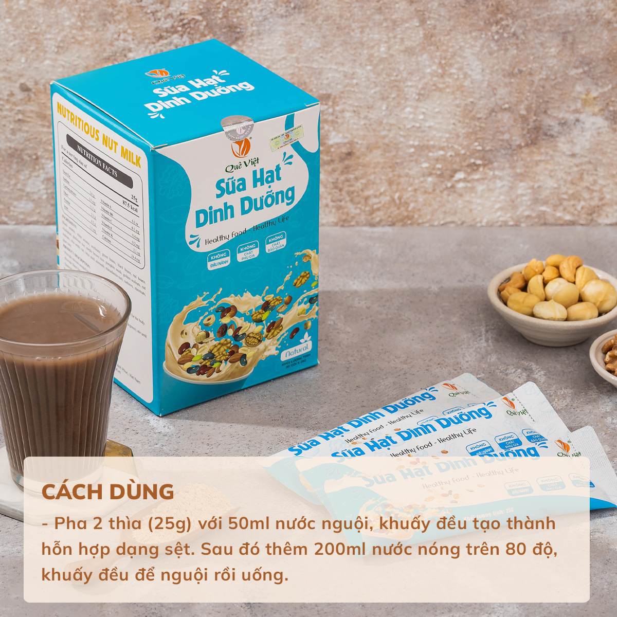 Cách dùng sữa hạt dinh dưỡng