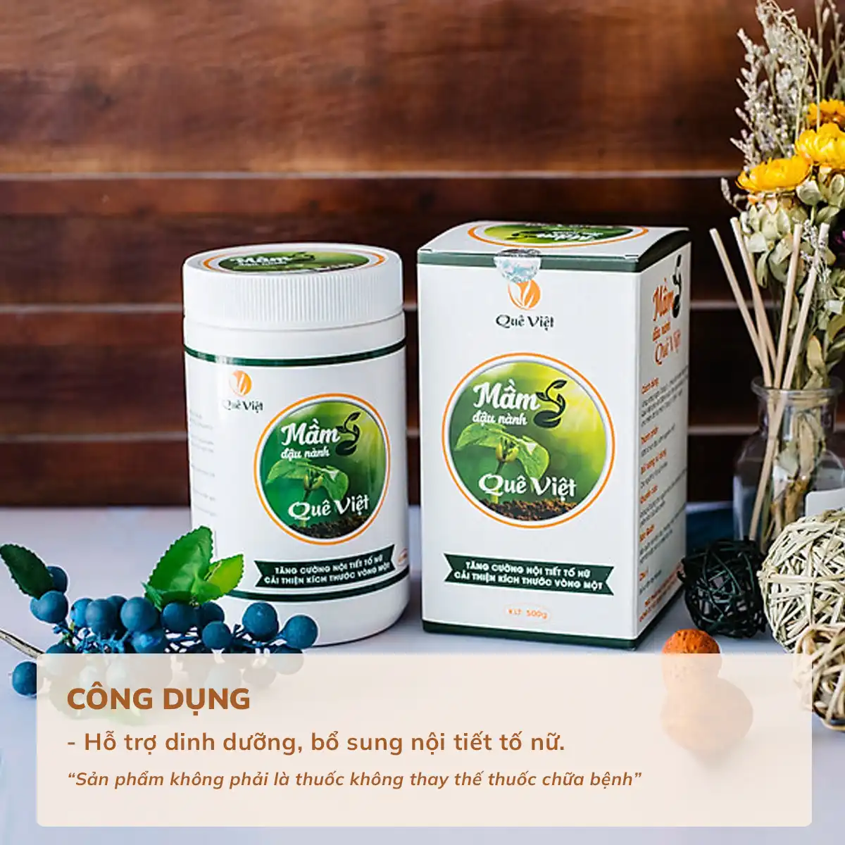 Công dụng mầm đậu nành quê việt