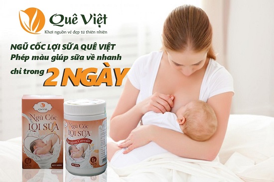 Ngũ cốc lợi sữa Quê Việt giúp sữa về nhanh